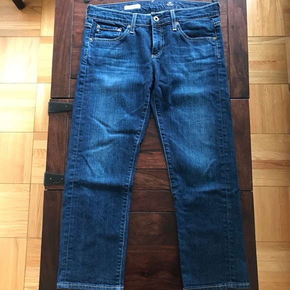 AG The tomboy crop EUC dark blue jeans - Picture 1 of 5